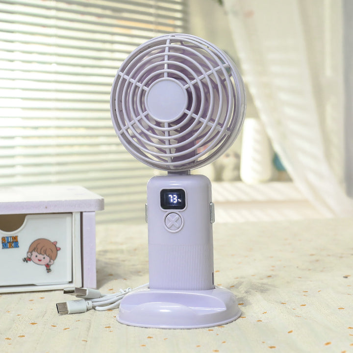 Ladies portable mini fan with digital control and USB connection Kalsten