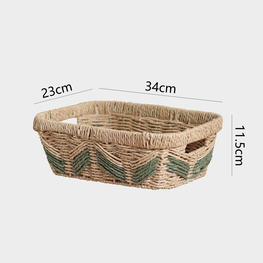 Handmade storage basket with decorative pattern Kalsten