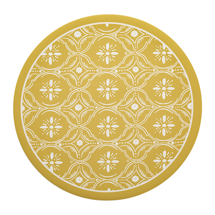 Beef woven area rug with floral ornamentation and animal motif