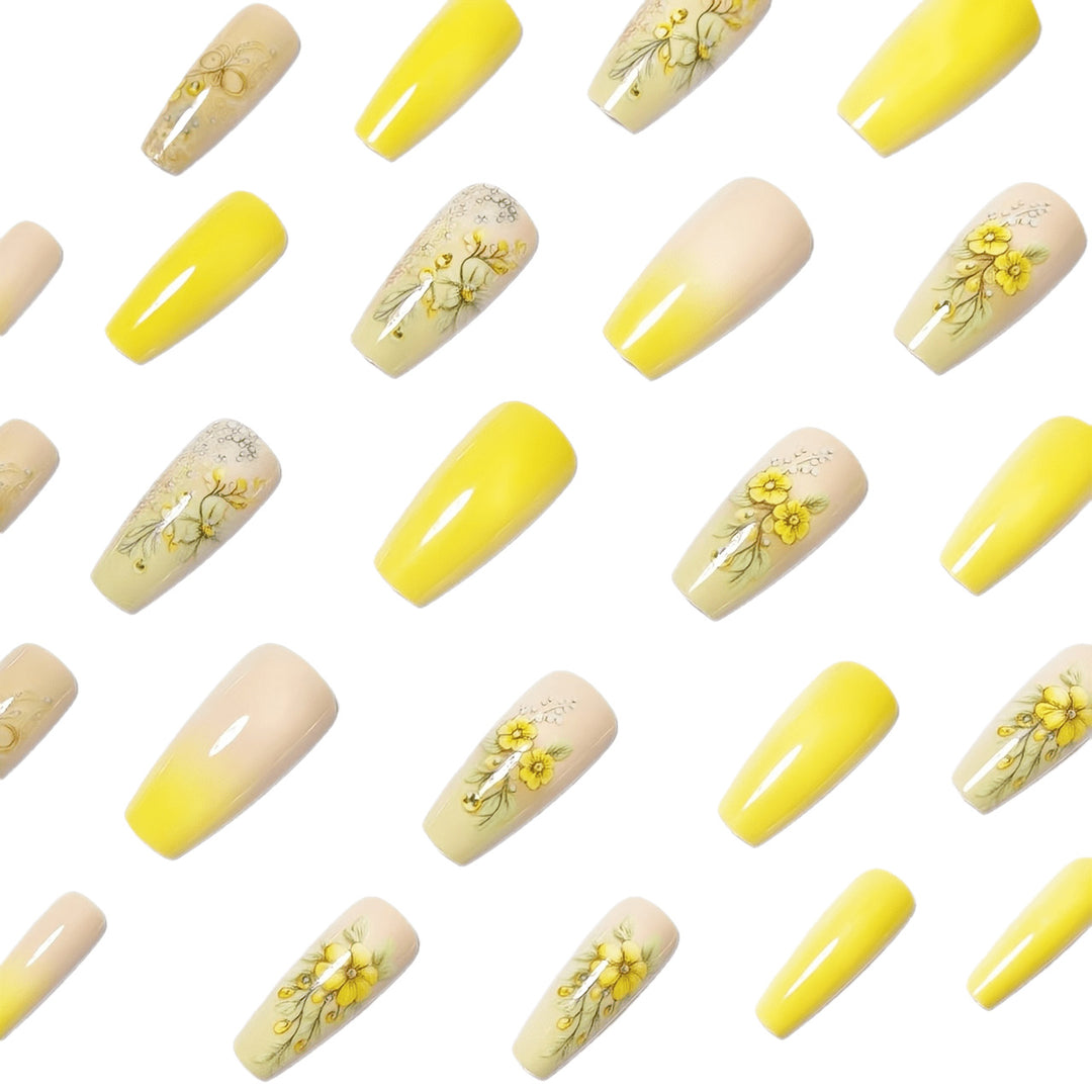 Decorative Floral Acrylic Nail Art Kalsten