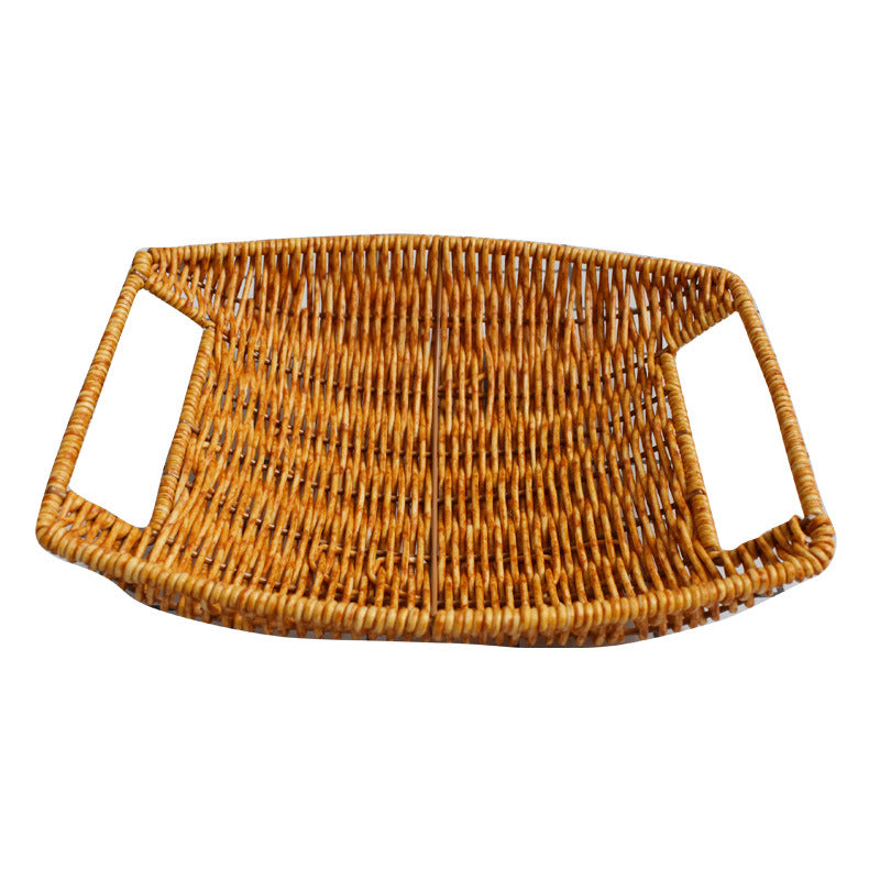 Leaf-Shaped Woven Serving Platter Kalsten