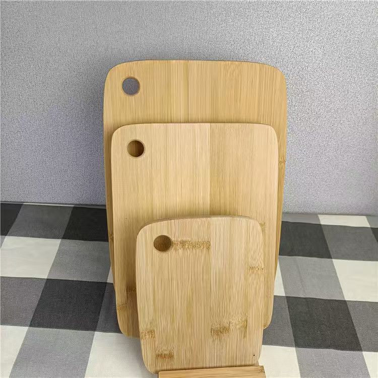 Bamboo Cutting Board Set Small Medium Large With Hanging Hole Reversible Knife-Friendly Surface