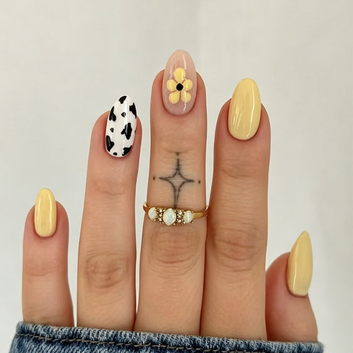 Art nail set with floral and trendy animal patterns Kalsten