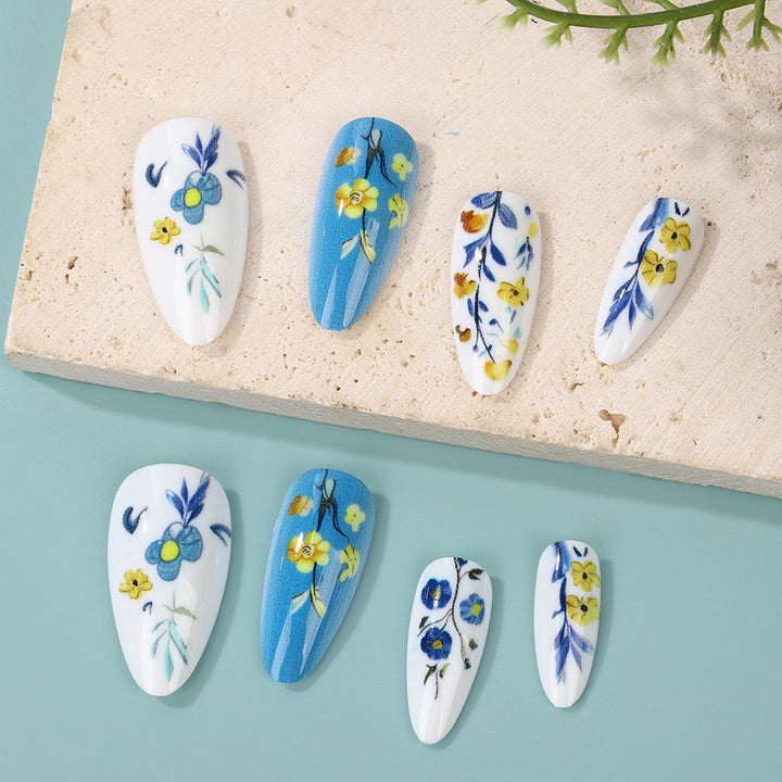 Artificial nails with floral patterns Kalsten