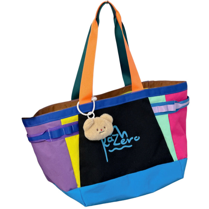 Colorful Canvas Beach Tote Bag Kalsten