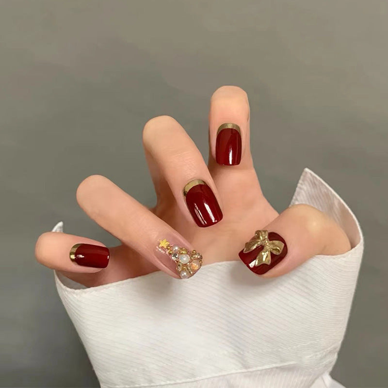 Glamorous Rhinestone-Embellished Press-On Nail Tips