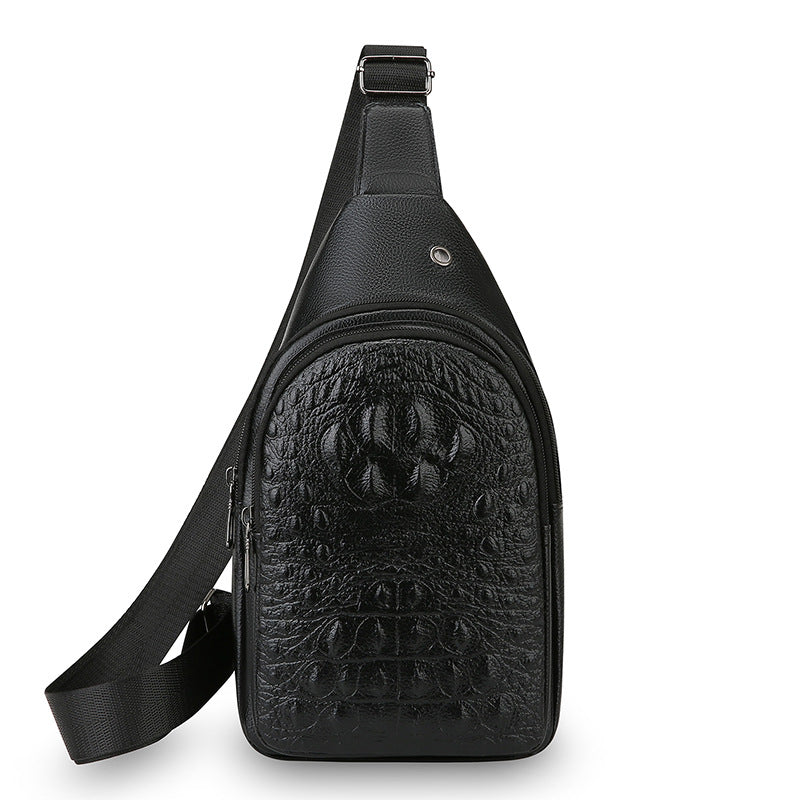 Stylish Crocodile Texture Sling Bag