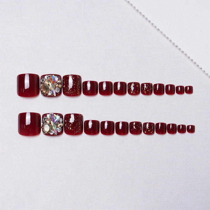 Elegant Rhinestone Embellished Pedicure Kit