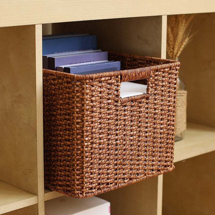 Handwoven Storage Basket with Built-in Handles Kalsten