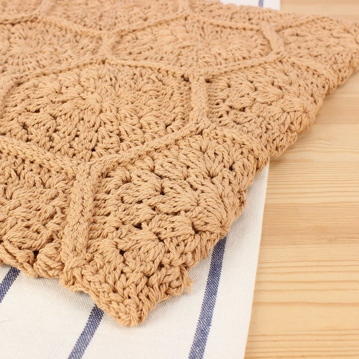 Handcrafted macrame tote bag with unique honeycomb pattern Kalsten