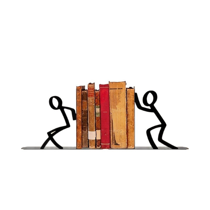 Decorative Bookends with Playful Figure Design