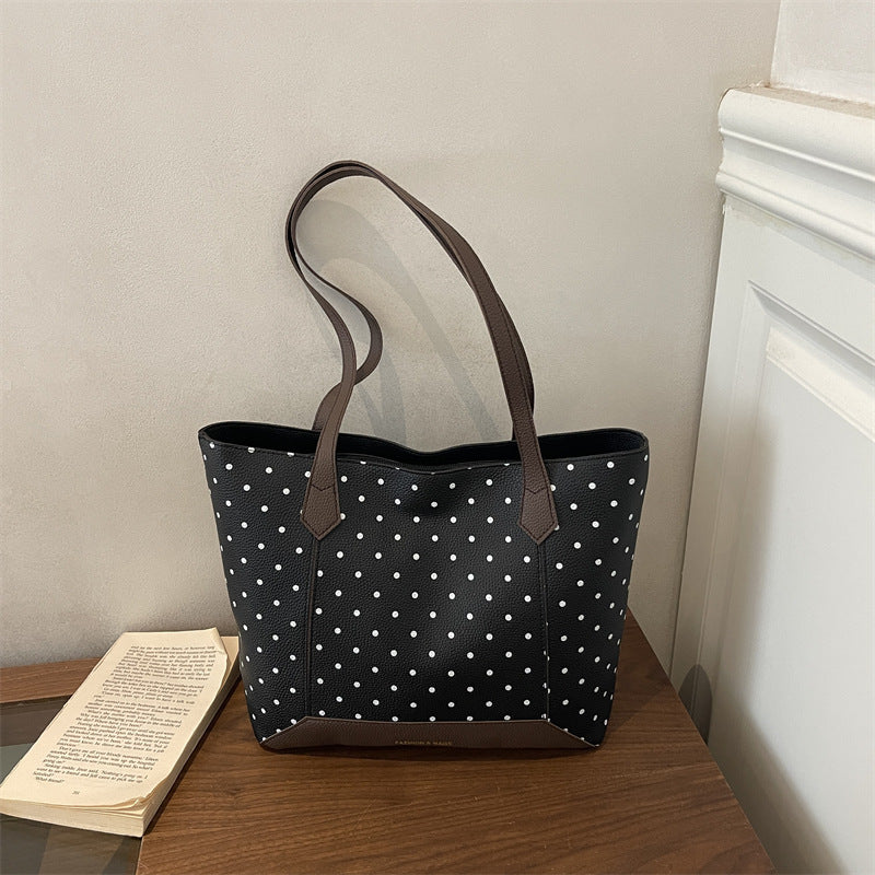 Stylish Polka Dot Shopper Tote