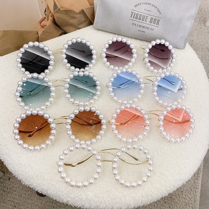 Women’s large sunglasses with pearl-embellished frame Kalsten