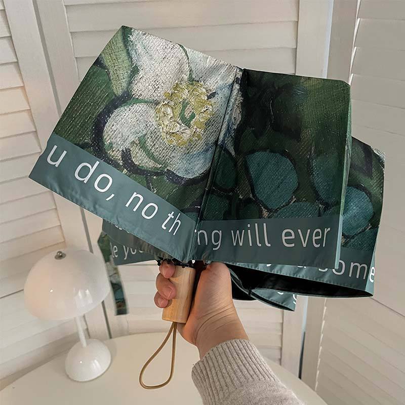 Women's Folding Umbrella with Floral Accents Kalsten