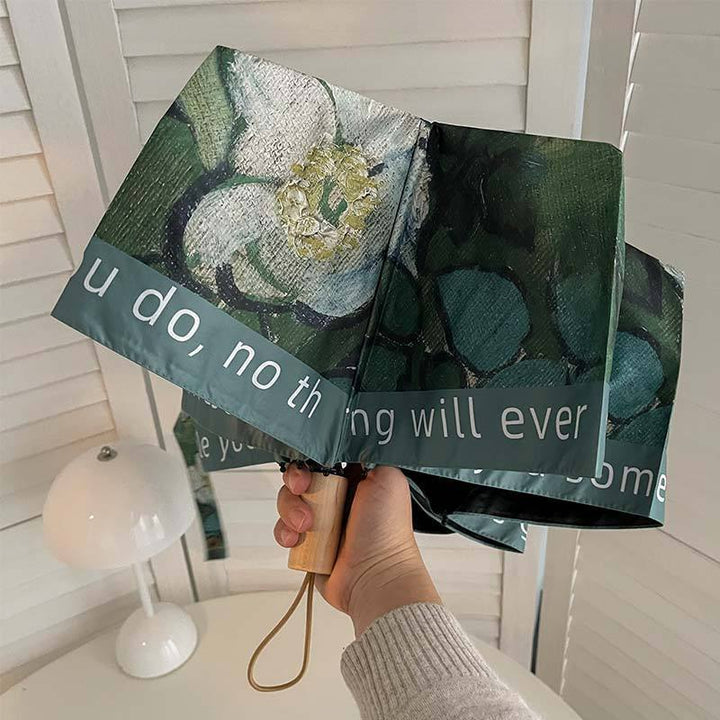 Women's Folding Umbrella with Floral Accents Kalsten