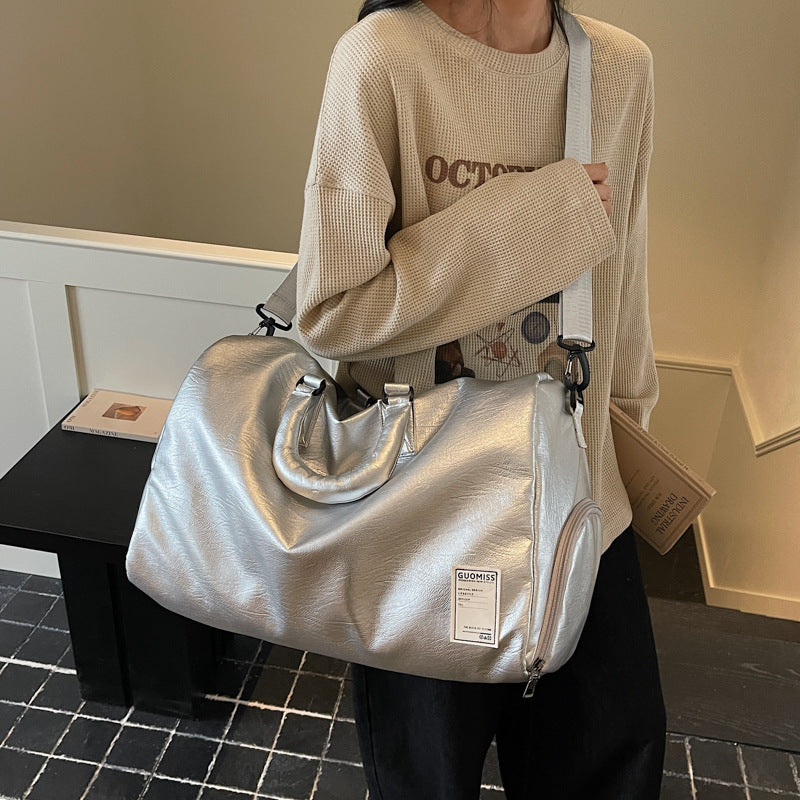 Stylish Leather Travel Duffel Bag Kalsten