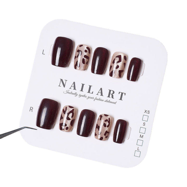 Artistic Leopard Print Press-On Nail Set Kalsten