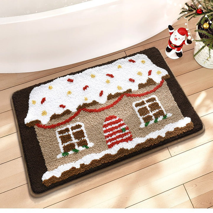 Festive Snowflake Bath Mat for Bathroom