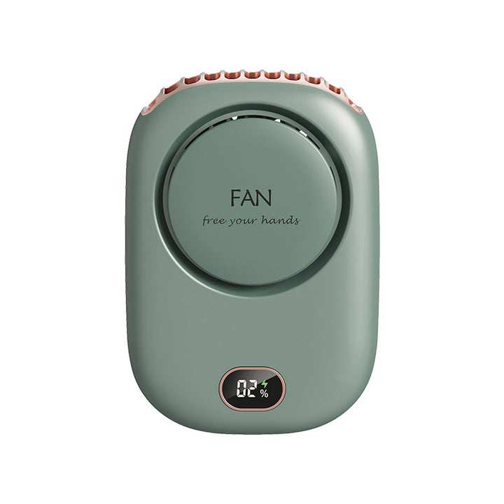 Women portable, hands-free mini fan with digital display Kalsten