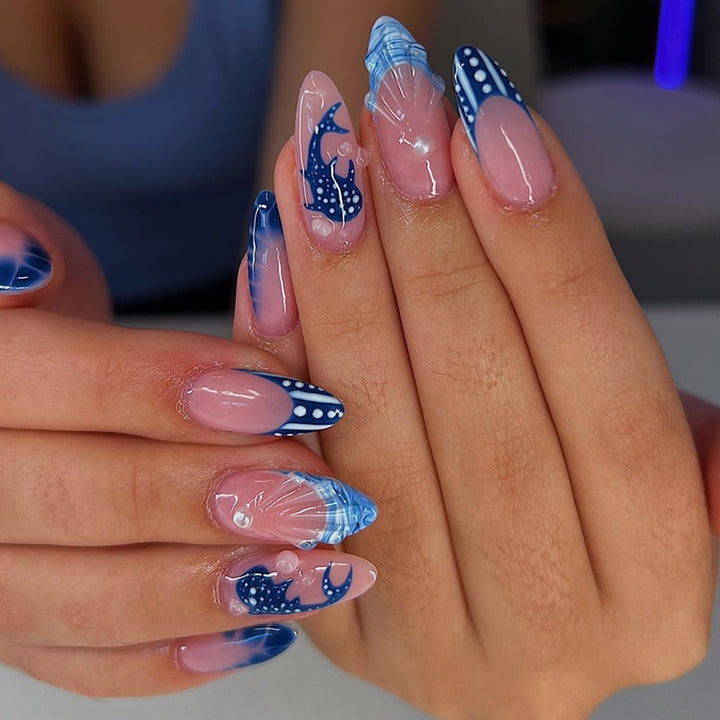 Acrylic nail set with elegant designs and glamorous accents Kalsten