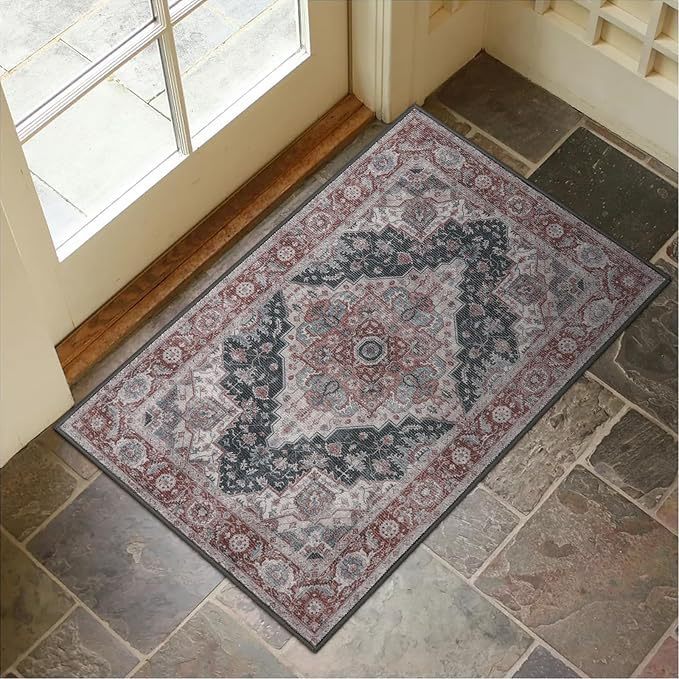 Decorative Persian-Inspired Area Rug