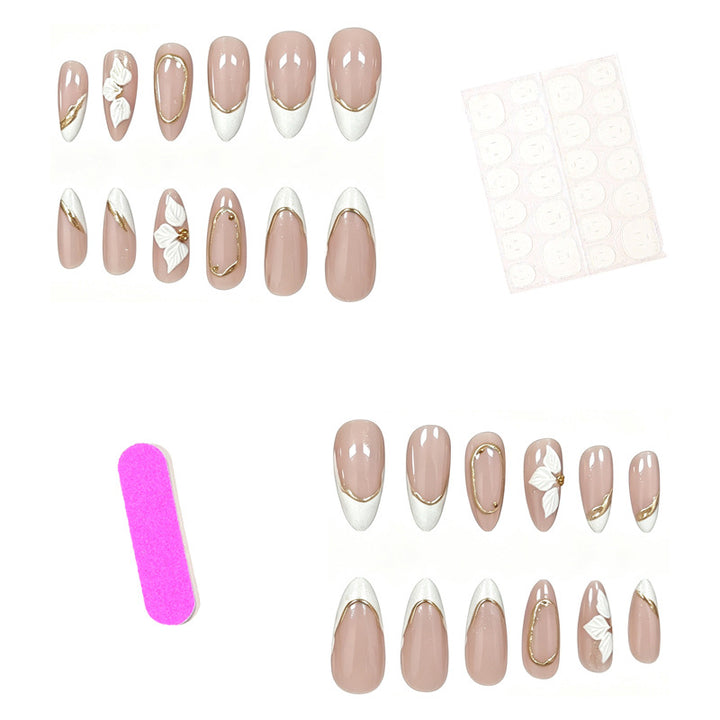 Elegant Floral Design Acrylic Nail Art Kalsten