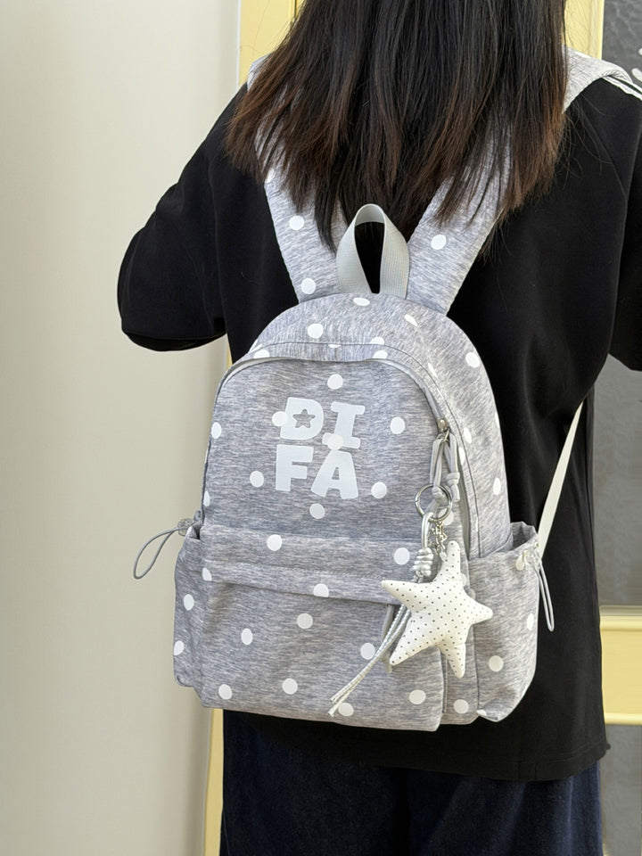 Stylish Star-Print School Backpack Kalsten