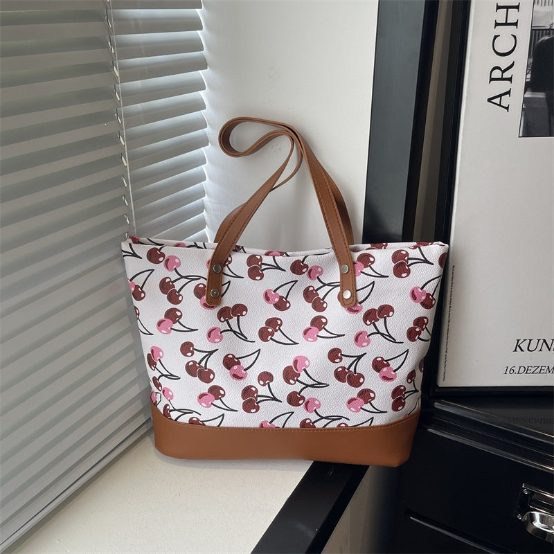 Playful Printed Canvas Tote Bag Kalsten