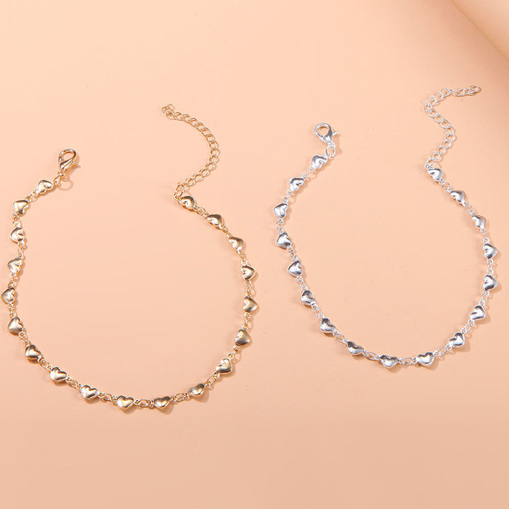 Heart-Inspired Chain Anklet Kalsten