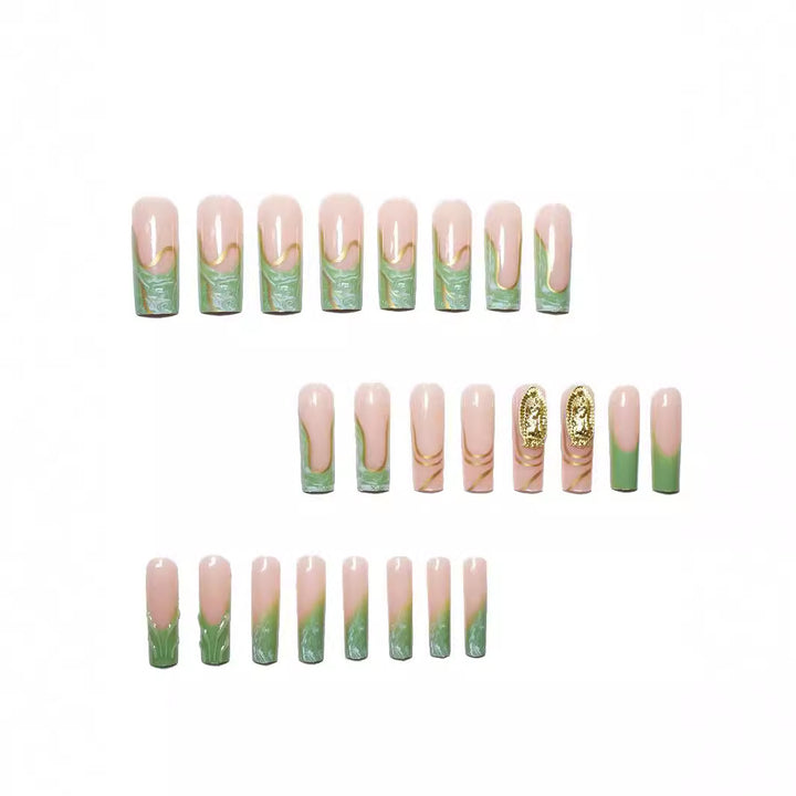 Decorative Long Acrylic Nail Extensions Kalsten