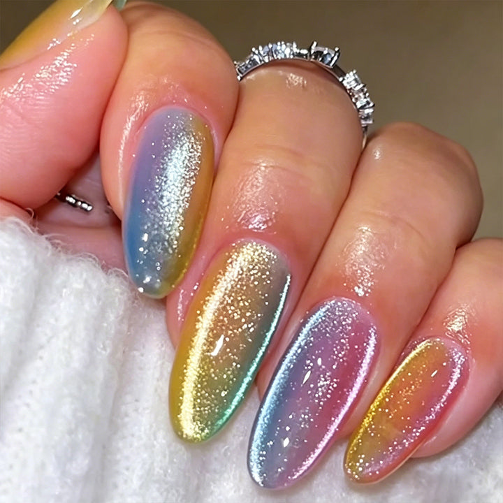 Iridescent Glitter Nail Art Extensions Kalsten