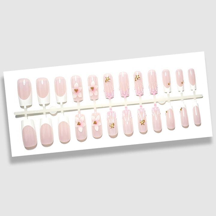 Artistic Press-On Nail Kit with Gel and Nail File