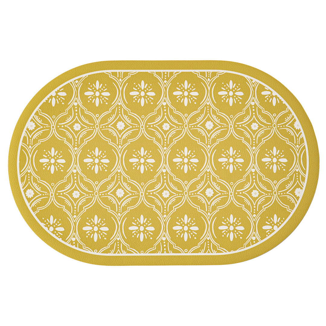 Beef woven area rug with floral ornamentation and animal motif