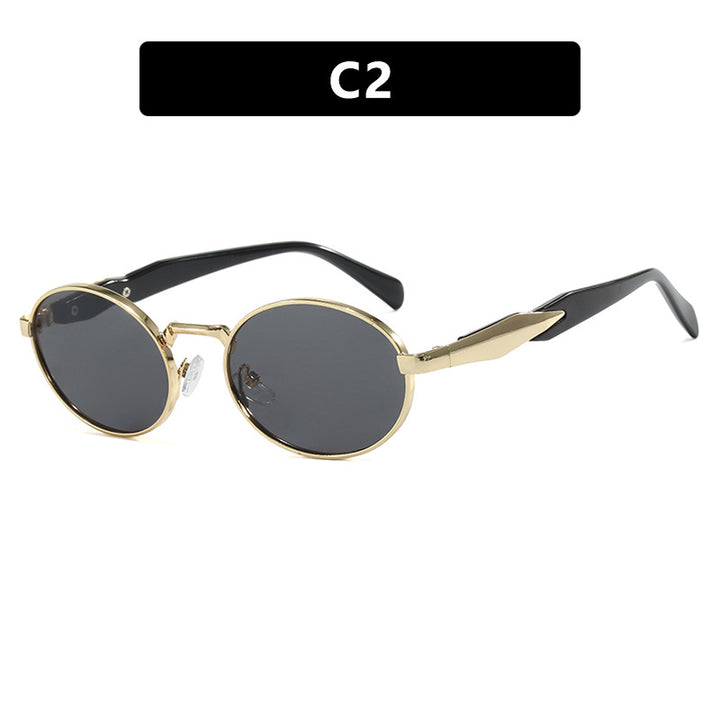 Women's designer sunglasses with unique oval frame and luxurious accents Kalsten
