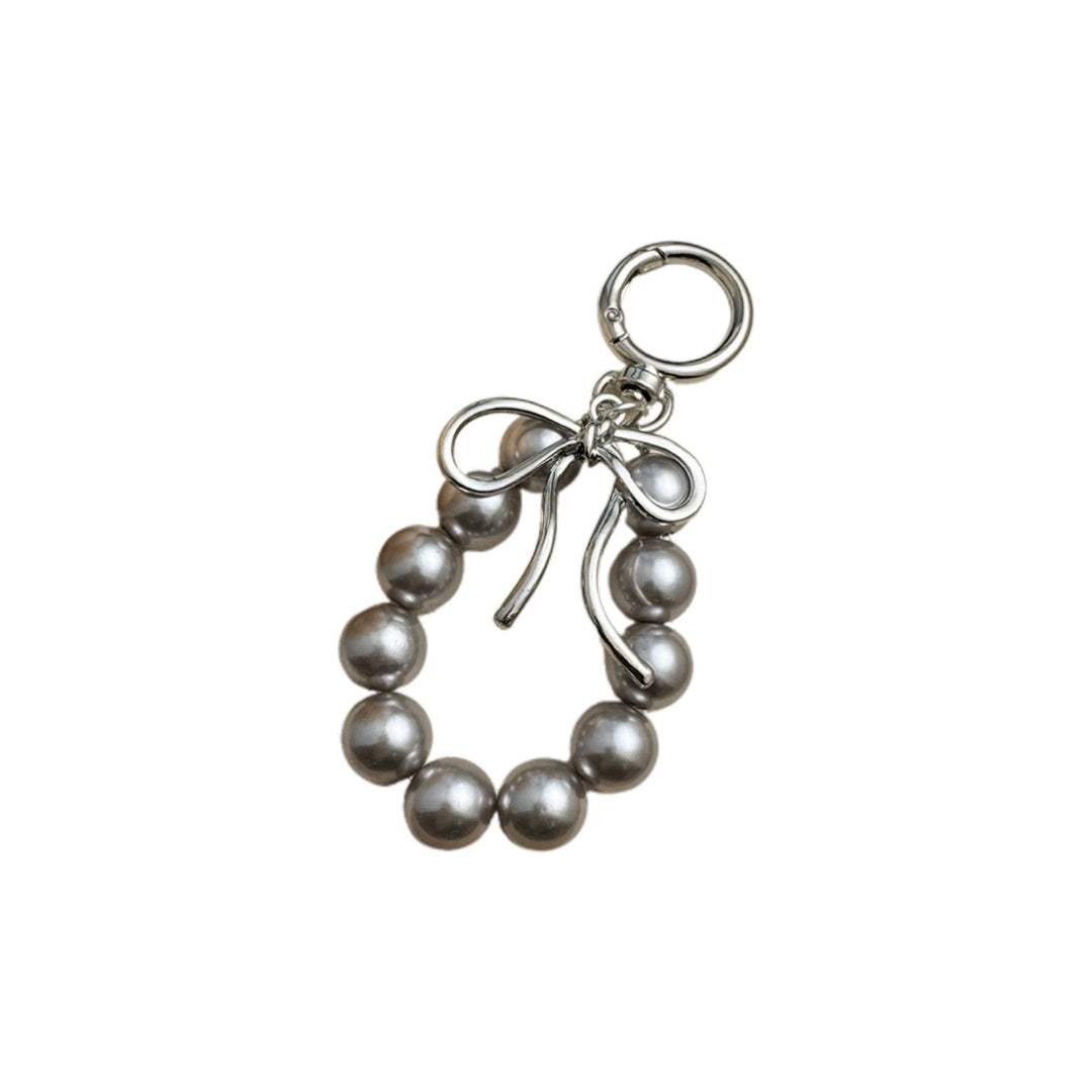 Charming Bow and Bead Keychain Kalsten