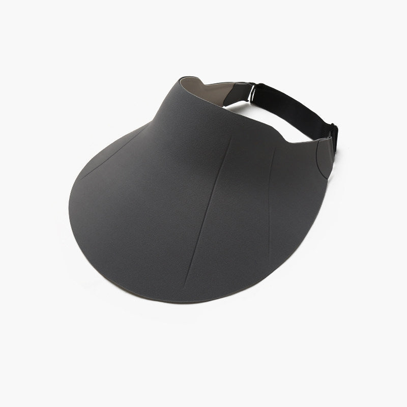 Oversized Curved-Brim Sun Visor with Adjustable Elastic Back Strap Kalsten