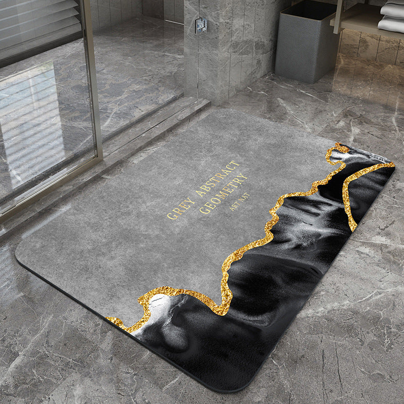 Modern Geometric Bath Mat Kalsten