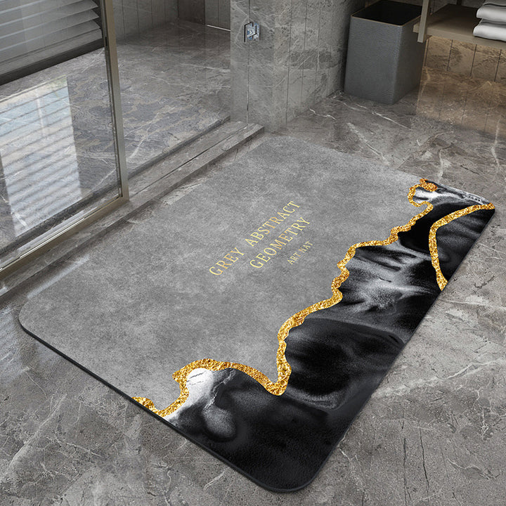 Modern Geometric Bath Mat Kalsten