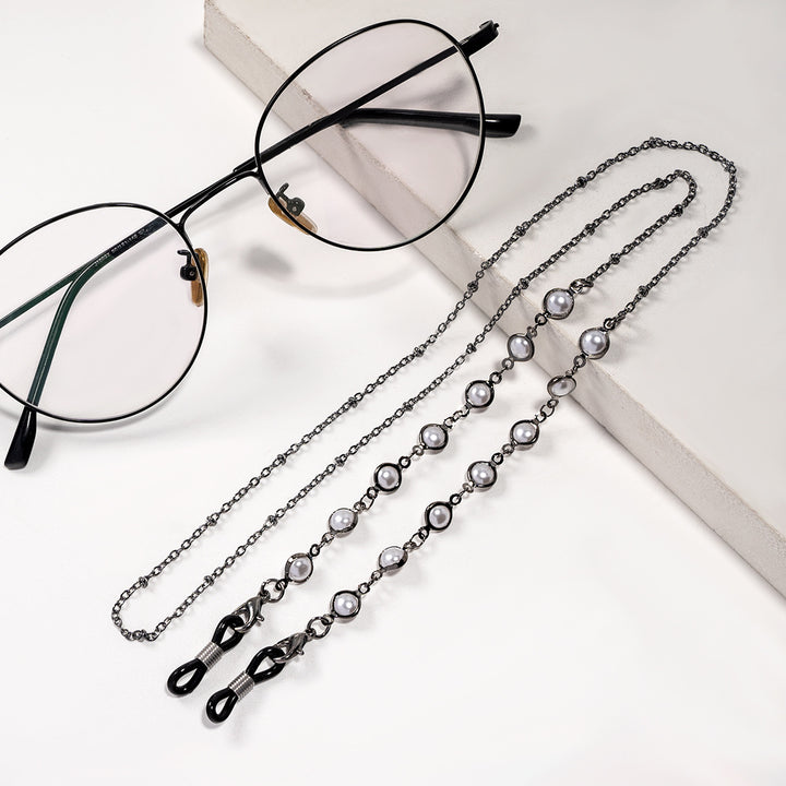 Elegant Pearl-Embellished Glasses Chain Kalsten