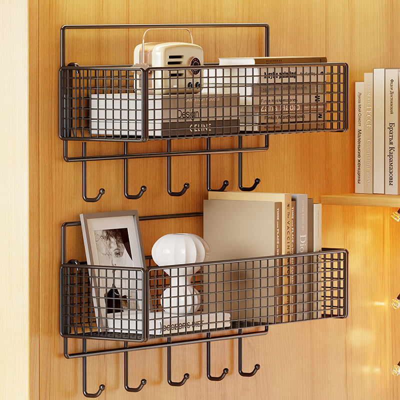 Wall-Mounted Metal Mesh Storage Basket