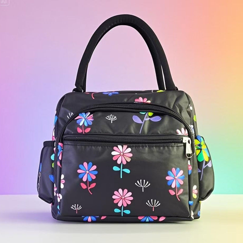 Cat Print Multi-Pocket Tote Bag Kalsten