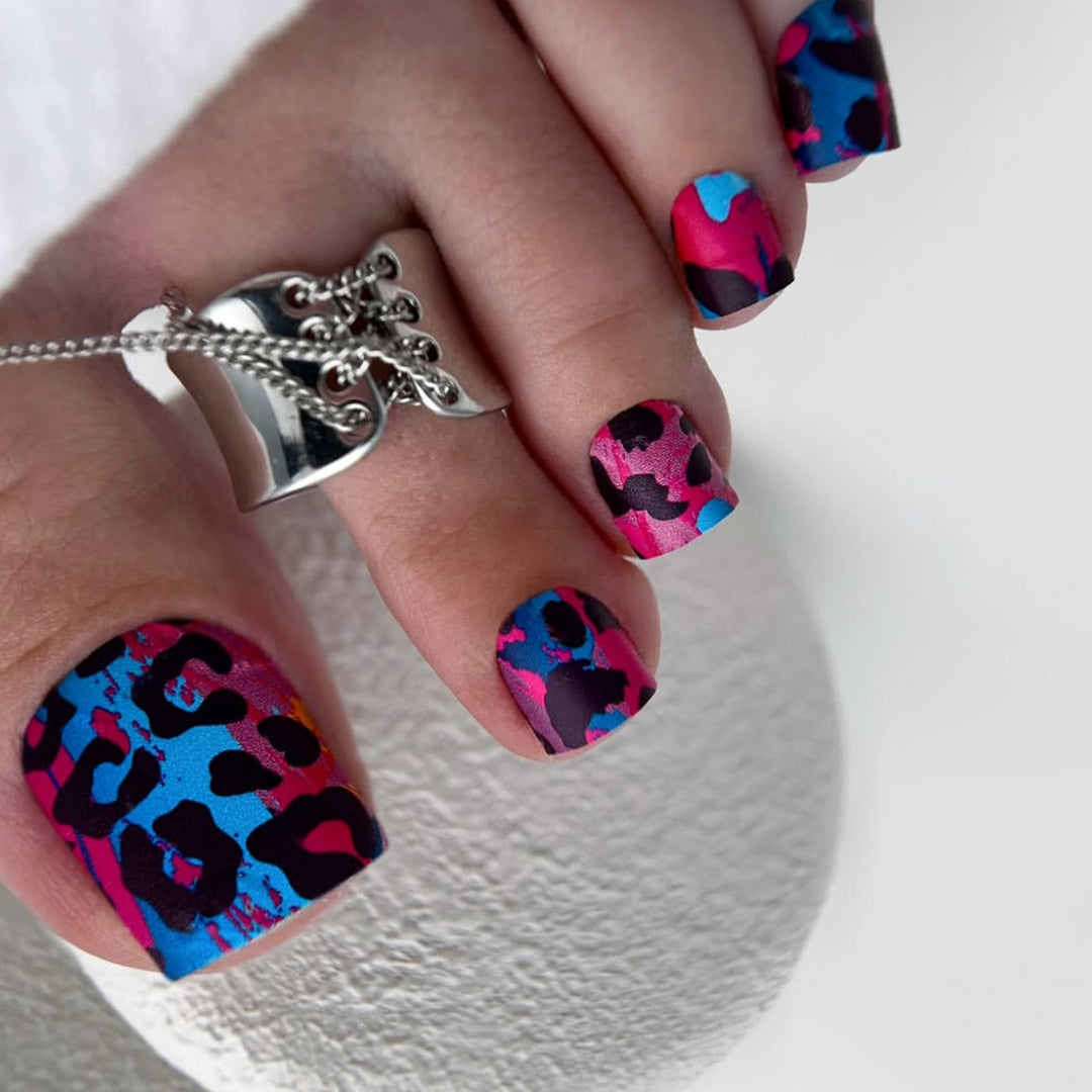 Artistic Leopard Print Nail Art Extensions Kalsten
