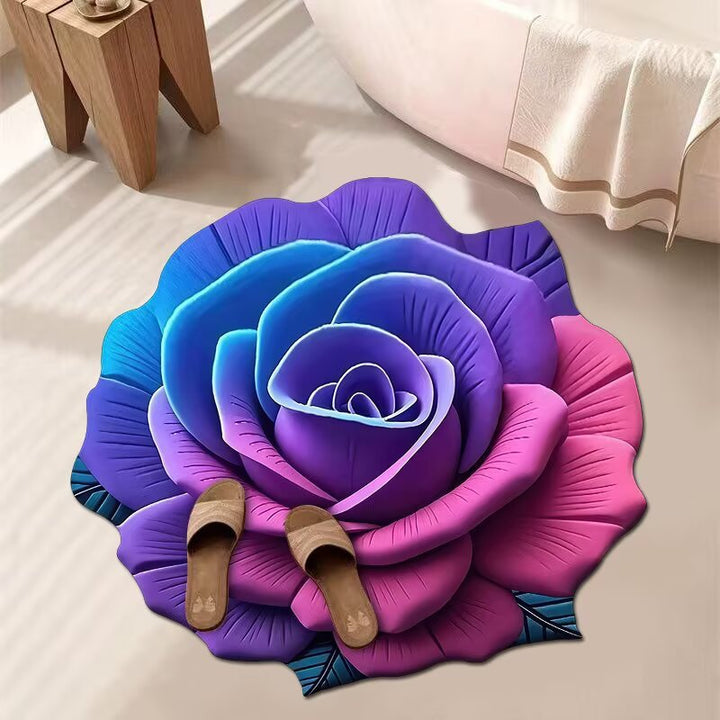Artistic Floral Bath Mat