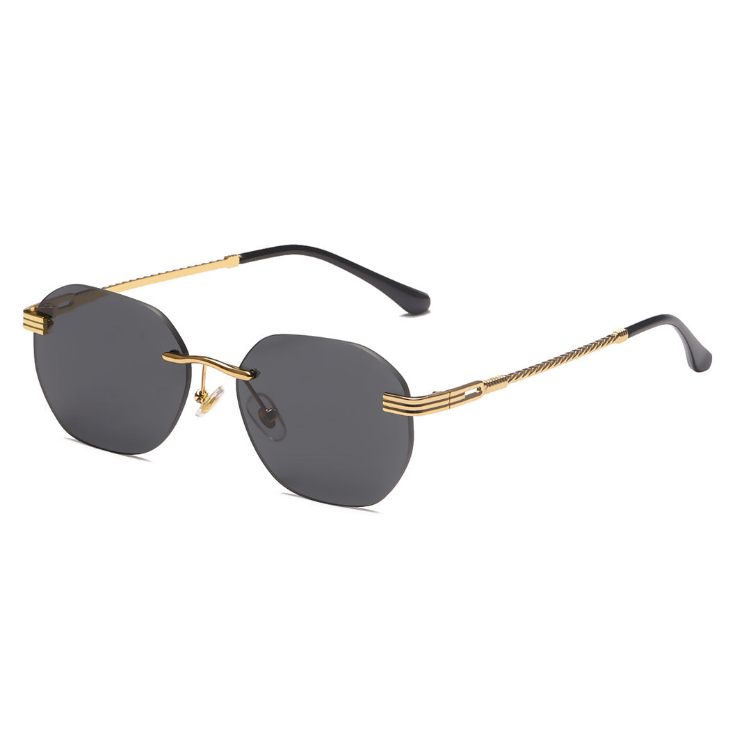 Women's stylish geometric sunglasses with decorative metal frame Kalsten