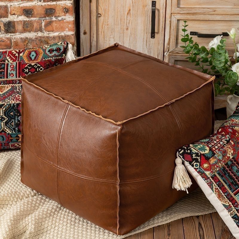 Ladies Comfortable Seat Pouf made of high-quality Faux Leather Kalsten