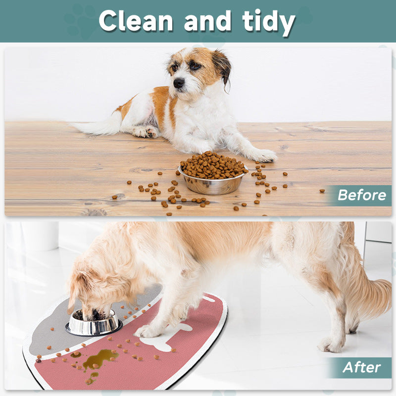 Playful Dog Bowl Feeding Mat