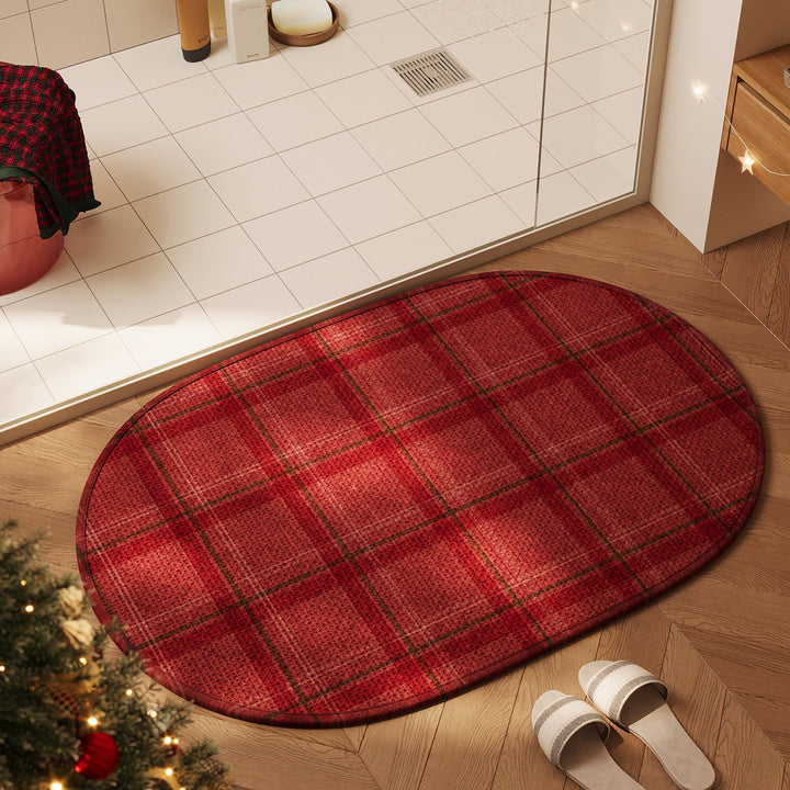 Plush Oval Bath Mat