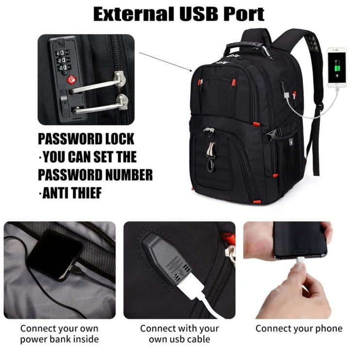 Ergonomic Laptop Backpack with Versatile Compartments and Padded Back Kalsten