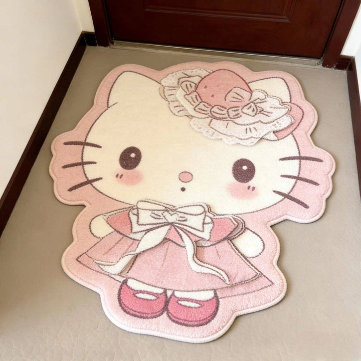 Cute Cartoon Bunny-Shaped Area Rug