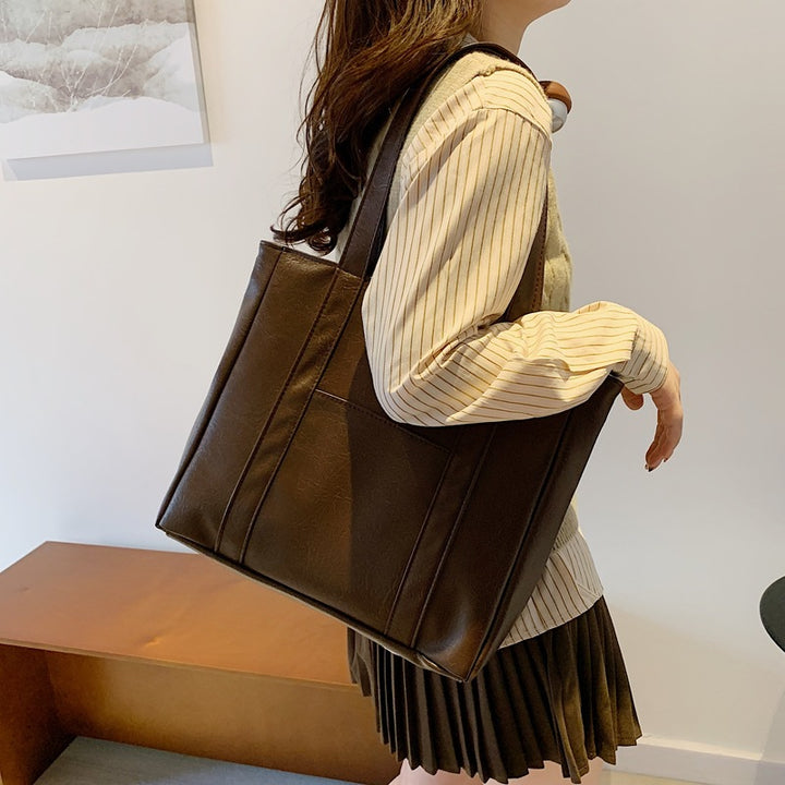 Classic Faux Leather Tote Bag Kalsten